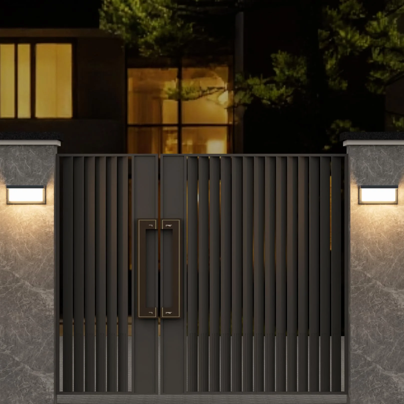 Klighten 24W 3000K IP65 Aplique LED Exterior Aluminio Rectangular Antracita