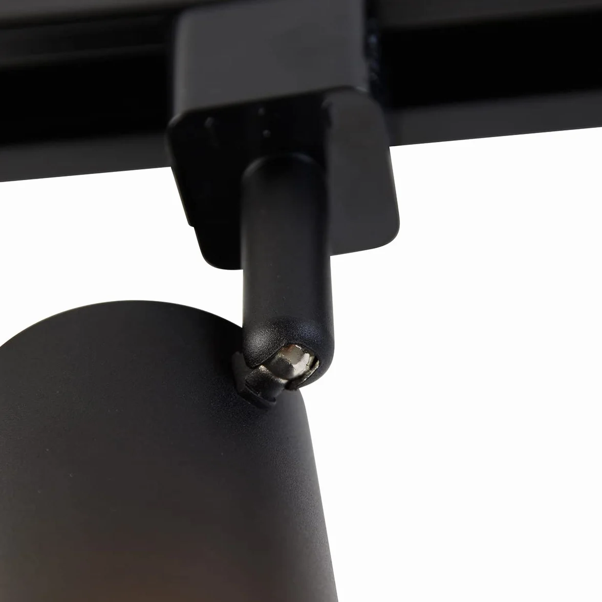 QAZQA Jeana Acero Alargada Sistema de carril monofásico 4 focos negro LED 4x50W