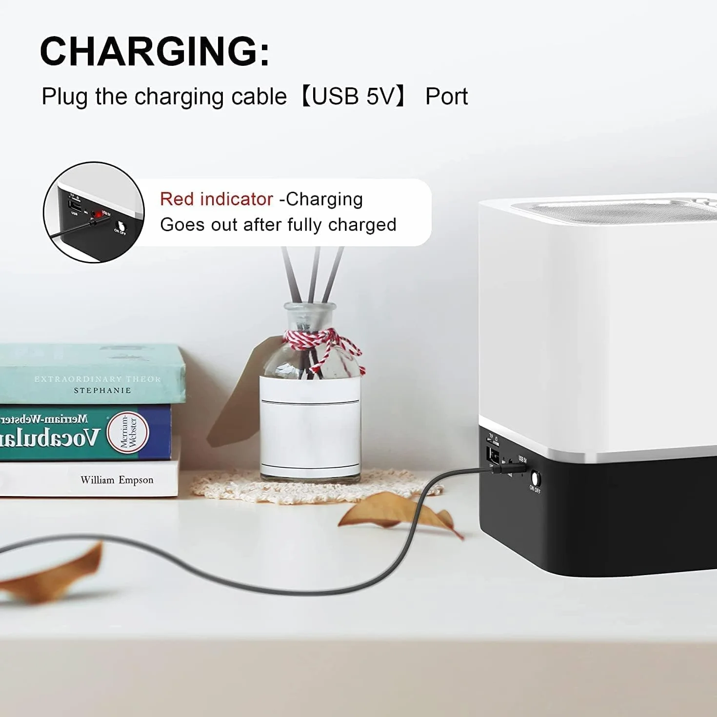 Altavoz Bluetooth con luz nocturna lámpara de ruido blanco Bebe para regalo infantil