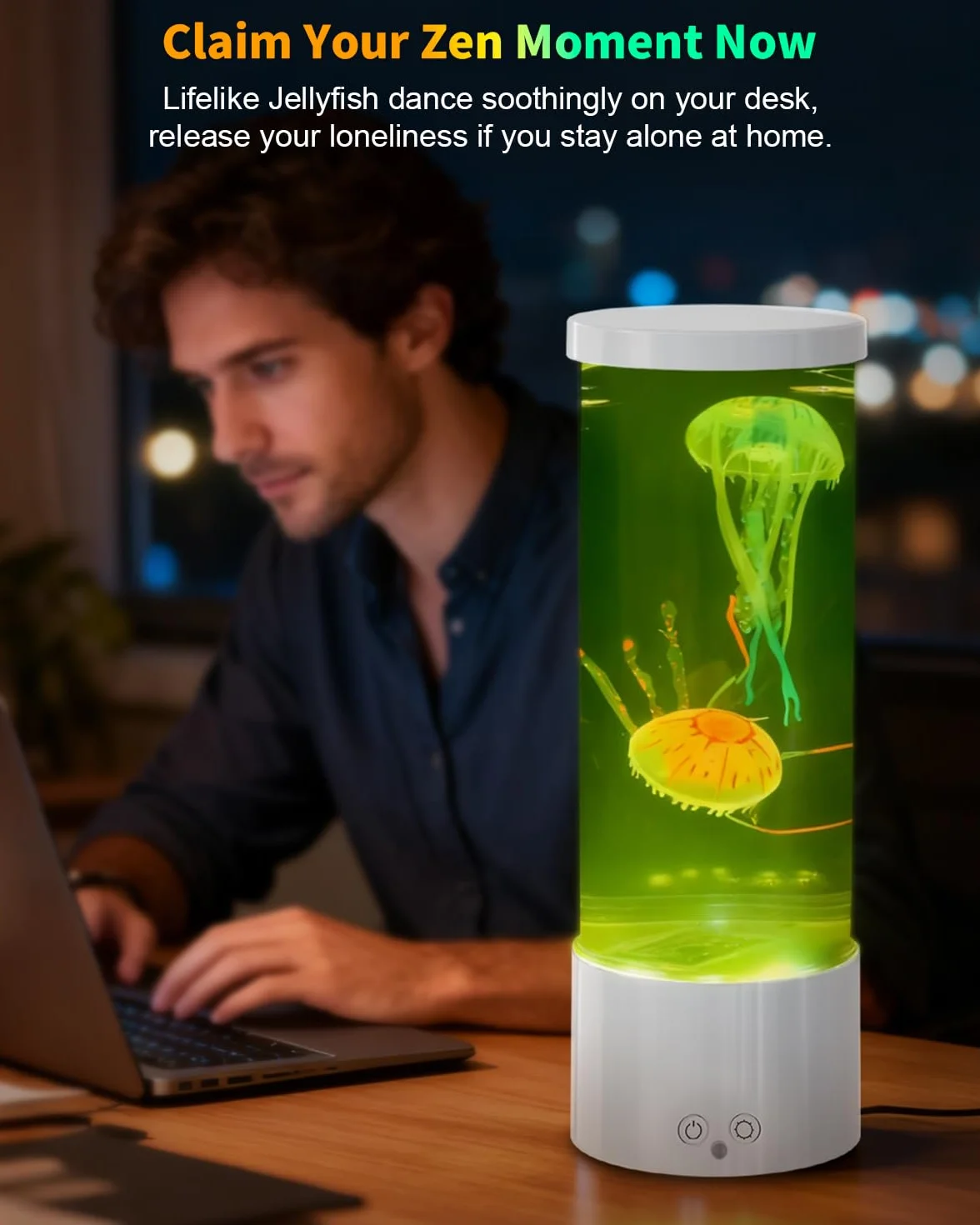 AONESY Lámpara LED Medusa 17 colores con mando a distancia