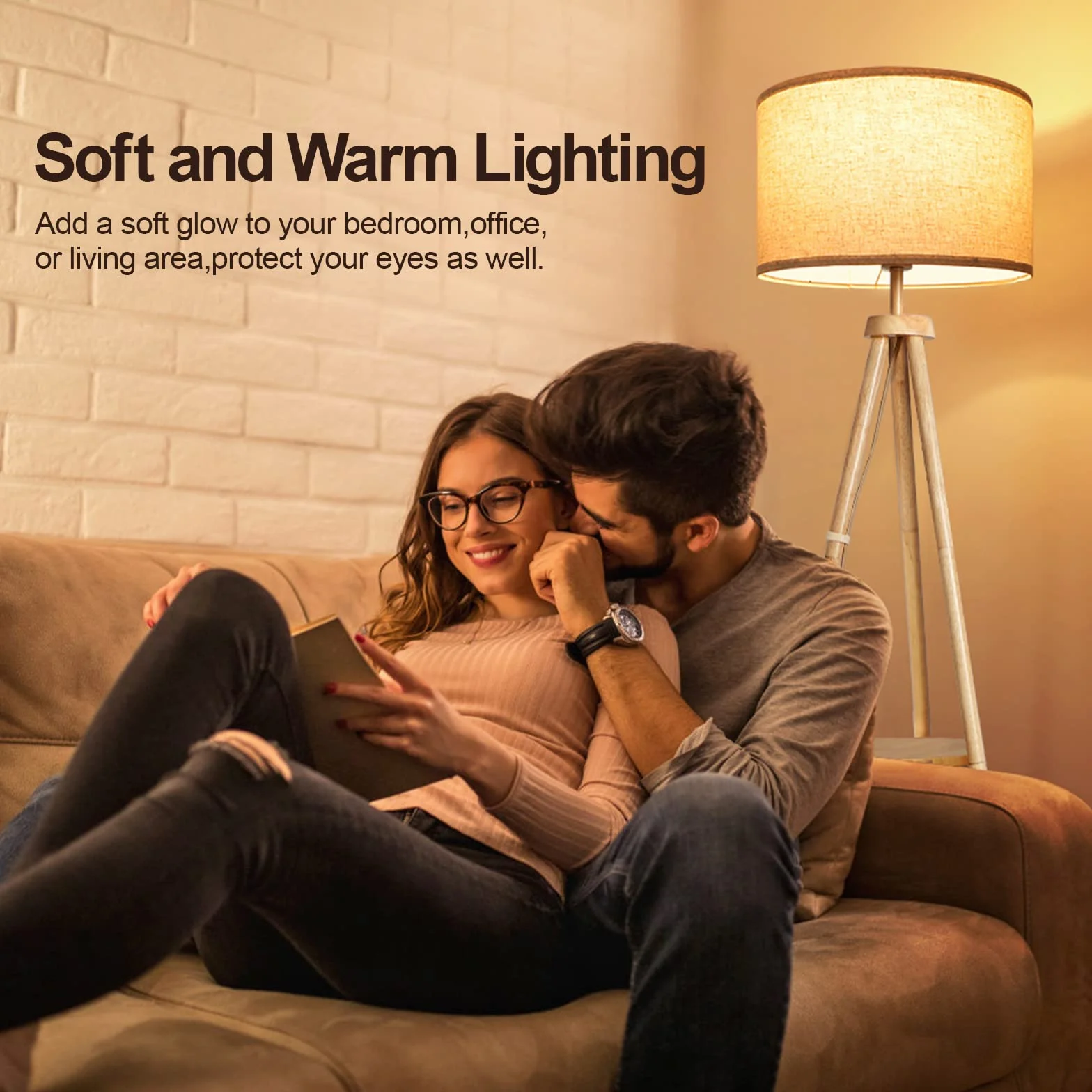 OUTON Lámpara de Pie con Control Remoto, Ajustable, 4 Temperaturas de Color, Temporizador 1H, Madera
