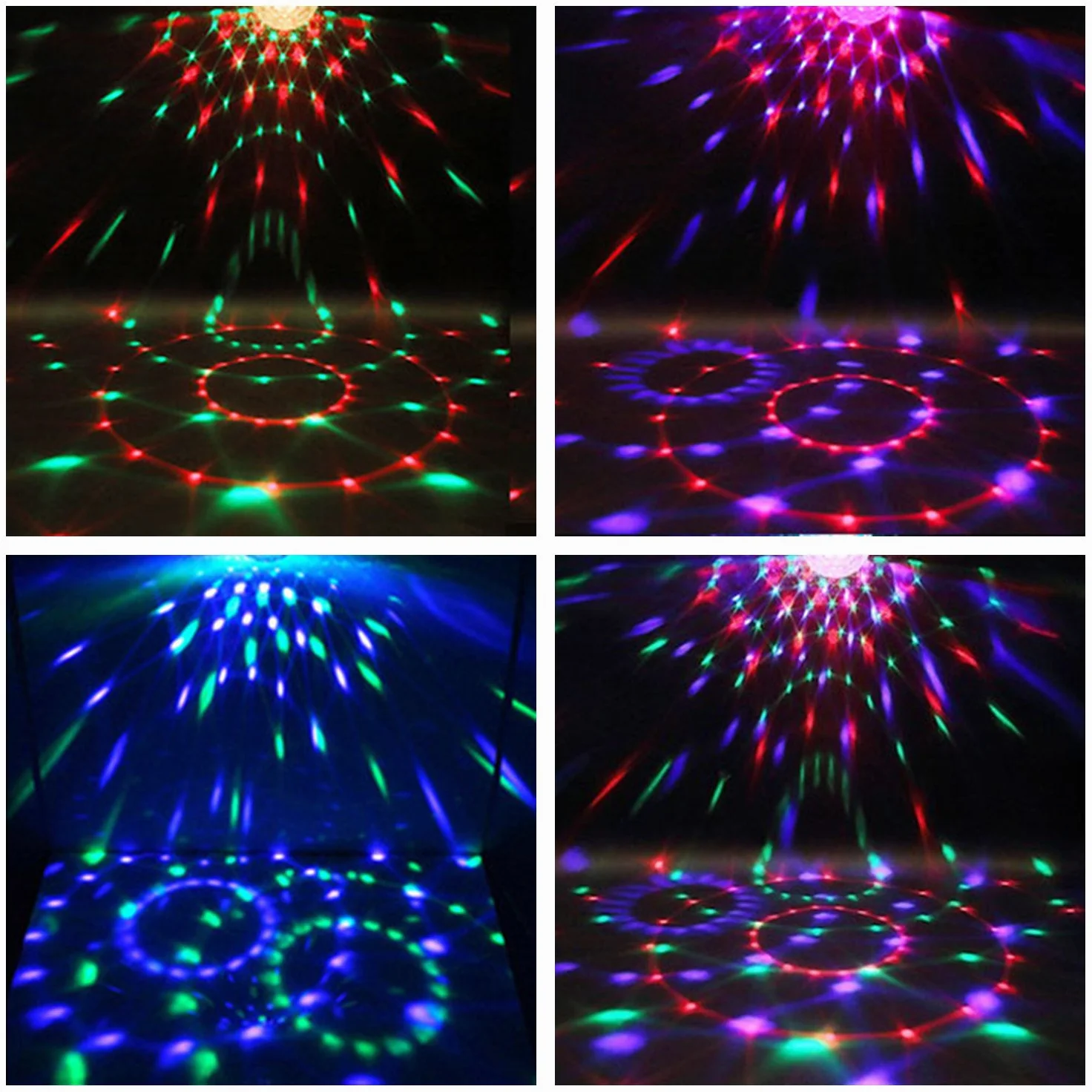 COIDEA Bola de discoteca activada por sonido, con luces LED RGB 3 W efecto estroboscópico, para DJ, espectáculo baile, el hogar, habitación, fiestas, cumpleaños, boda, club, pub, mando a distancia