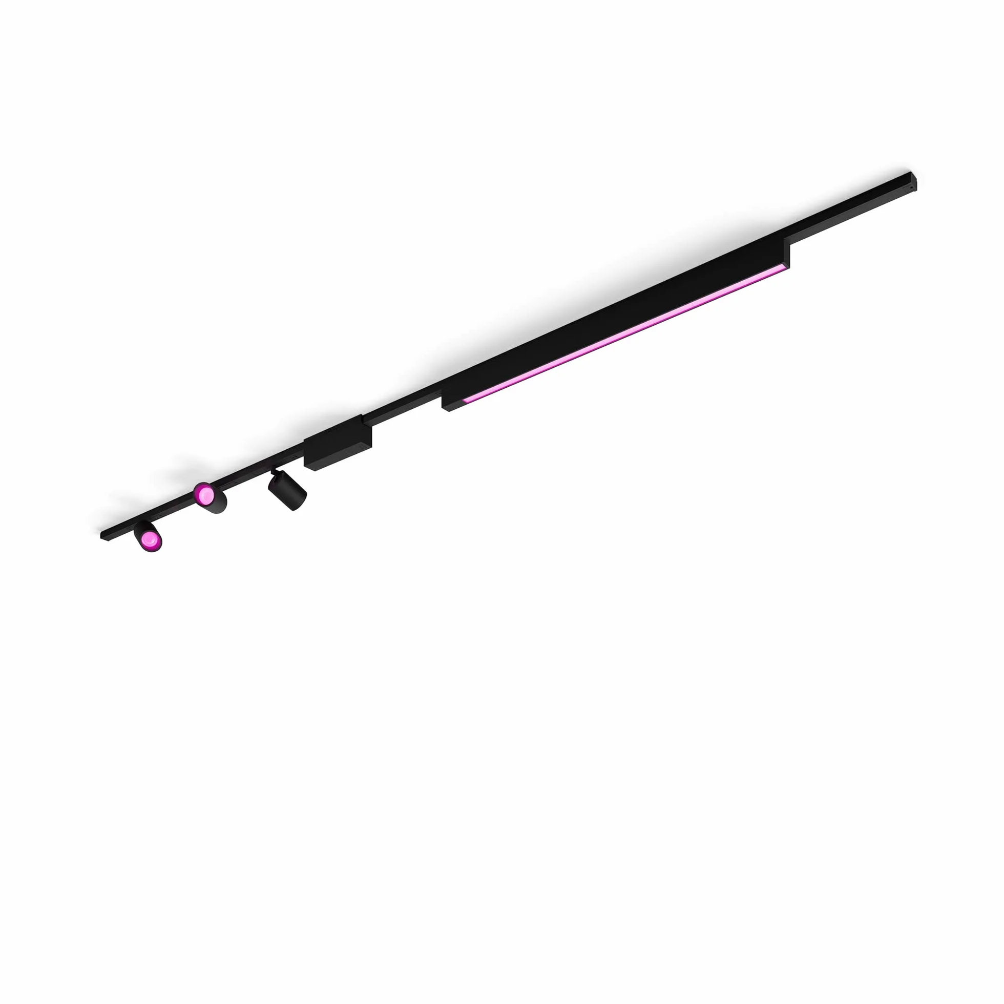 Philips Hue Perifo Iluminación en carril Luz Blanca y de Colores Set 271,5cm 3 focos Negro
