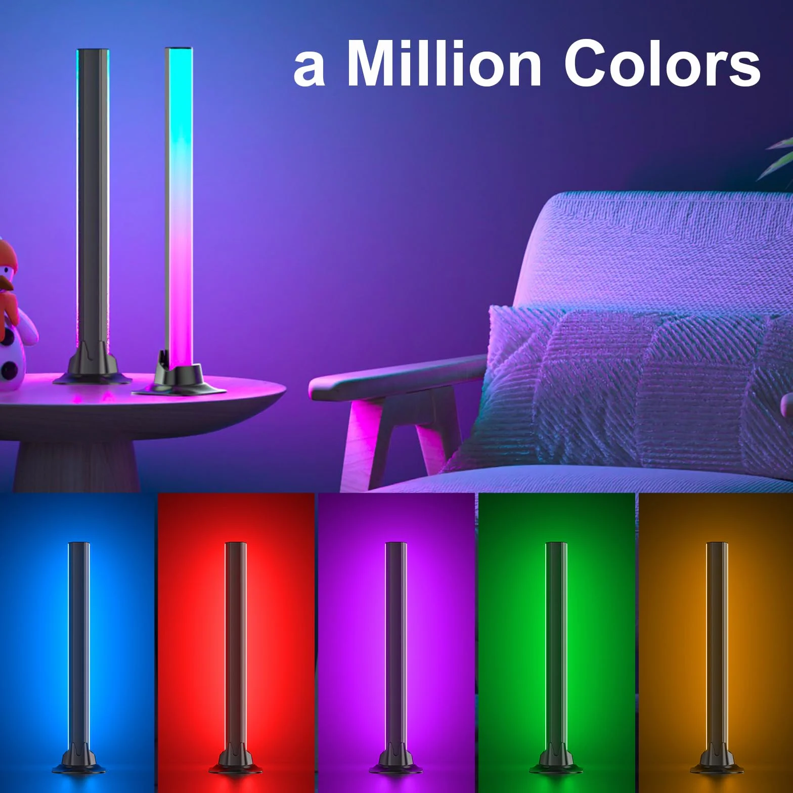 Barras de Luz LED RGBIC 32 cm para TV y Monitor, Retroiluminación 300°, Control por App y Sincronización Musical, Luz Ambiente para Escritorio Gaming