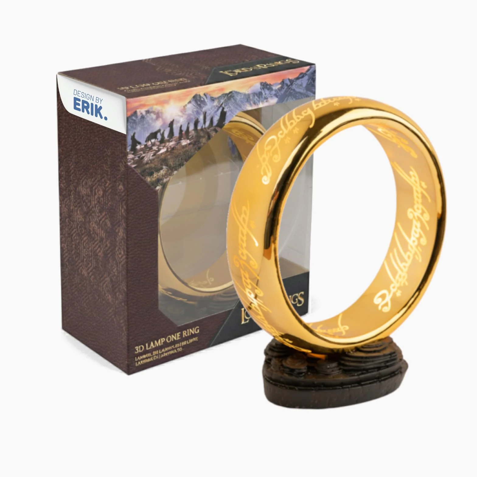 Lampara El Señor de los Anillos Anillo único LED Escritorio Gaming Mesita Noche Oficial
