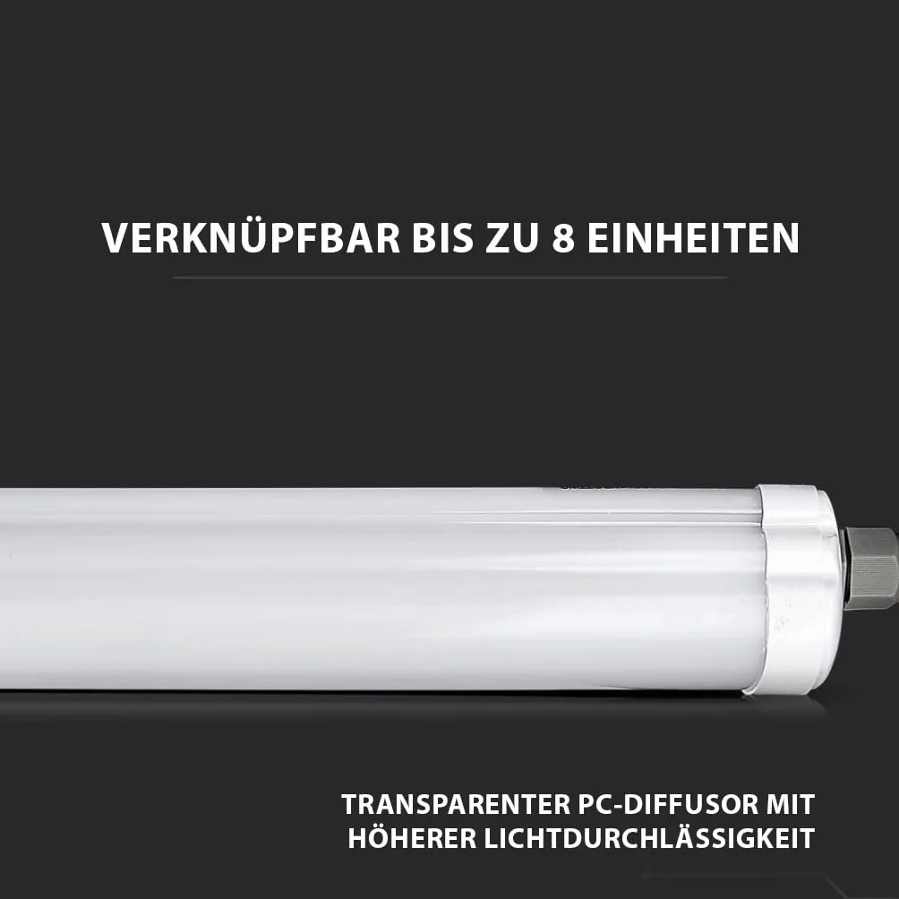 Lámpara LED Tubo 120 cm 36 W 4320 lúmenes IP65 Blanco Neutro 4000 K para Ambientes Húmedos