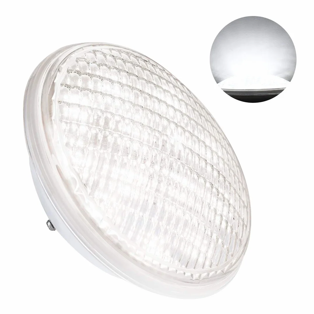 Lámpara LED para piscina, PAR56 luces para piscina, IP68 lámpara de piscina impermeable, 40W luz blanca fría subacuática, reflector de piscina de 12V AC/DC para paisaje, jardín, fuente