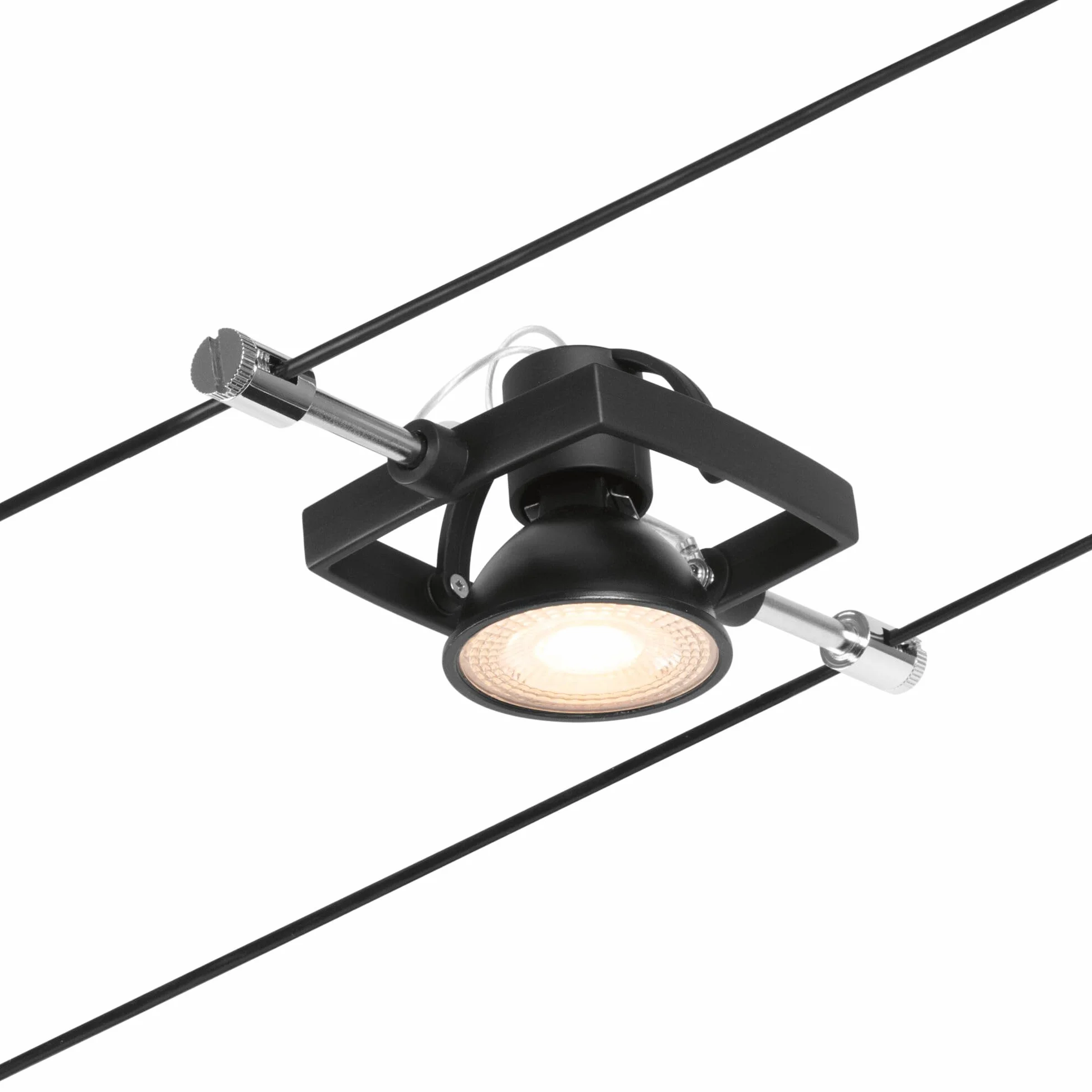 Paulmann Mac II Sistema de Cableado, Corriente Continua, Máx. 5x10 W, GU5.3, Cromado Mate