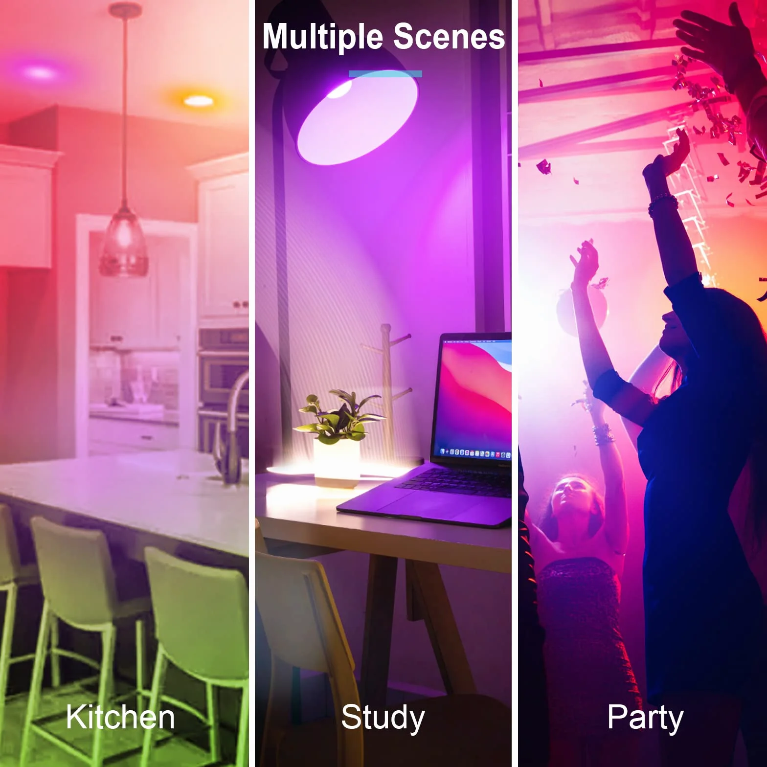 GY Bombilla LED Inteligente GU10 Compatible con Alexa/Google Home, 7W 500LM GU10, 2700K-6500K Luces Cálidas/Frías & RGB Regulable,Control de Voz, 6 Paquete