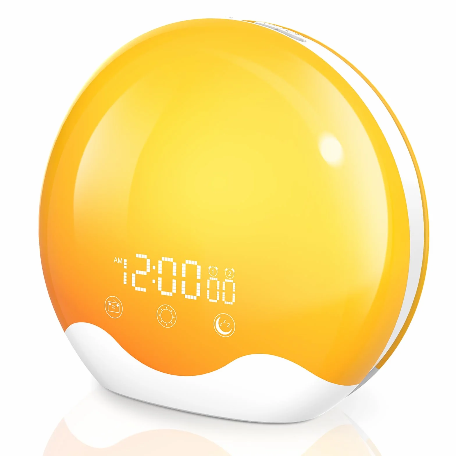 Despertador Luz Pantalla Táctil,Wake Up Light LED Simulación de Amanecer y Atardece, 2 Alarmas, 20 Niveles Brillo, 12 Luces de Colores 5 Sonidos Naturale,Función Snooze, Radio FM