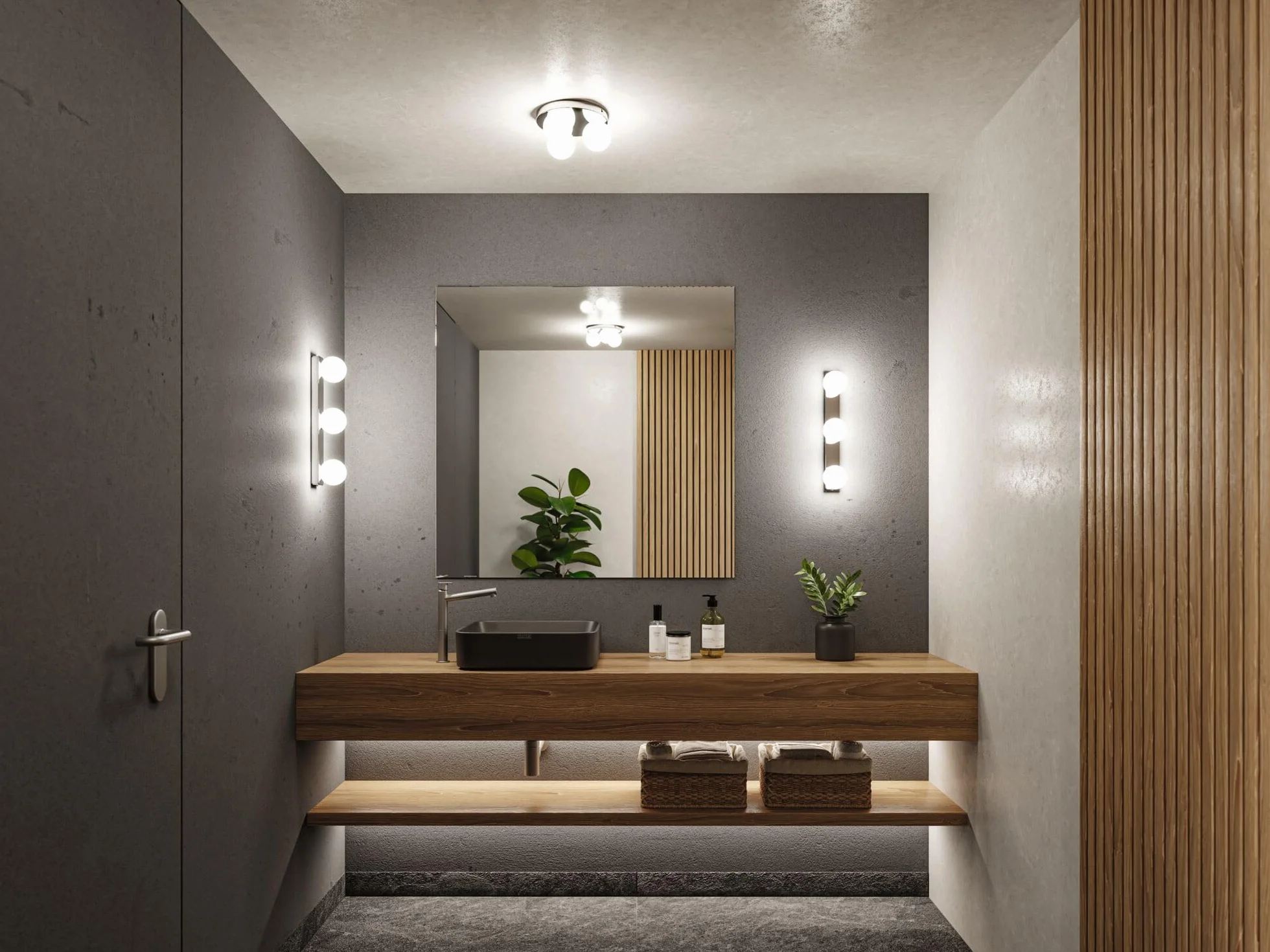 Paulmann 71063 Aplique Selection Bathroom Gove IP44 G9 230 V máx. 3x20W regulable, cromo, satinado, luminaria de baño