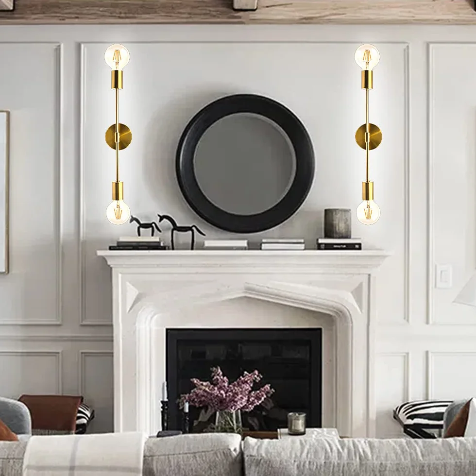 Lámpara de Pared Moderna, Aplique Industrial, Accesorio de Iluminación Vintage para Baño, Tocador, Pasillo, Cocina [E27]