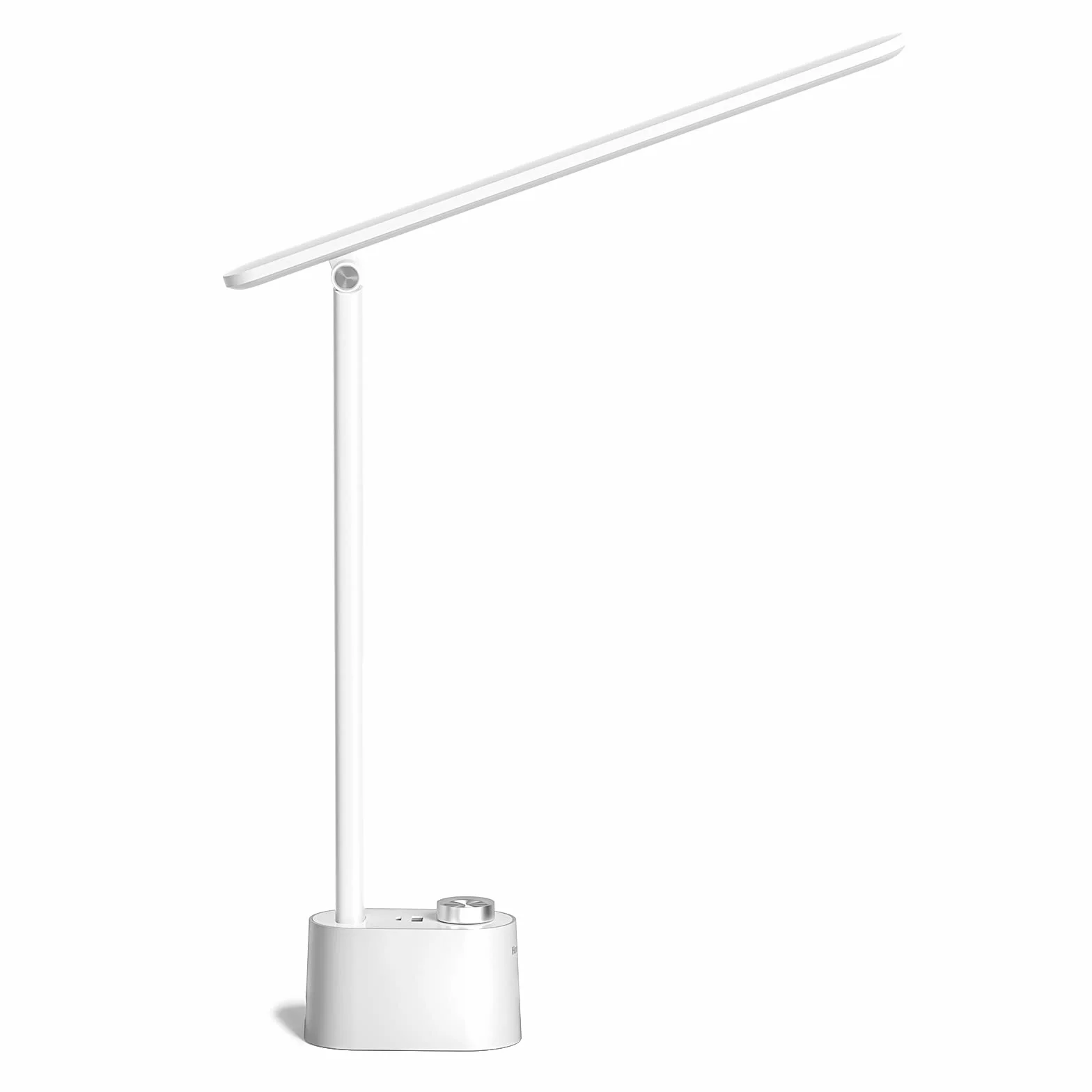 Honeywell lampara escritorio con puerto de carga USB - Escritorio LED flexo regulable para el cuidado de los ojos para la oficina en casa, lámpara de mesa pequeña portátil plegable trabajar, HWT-H01