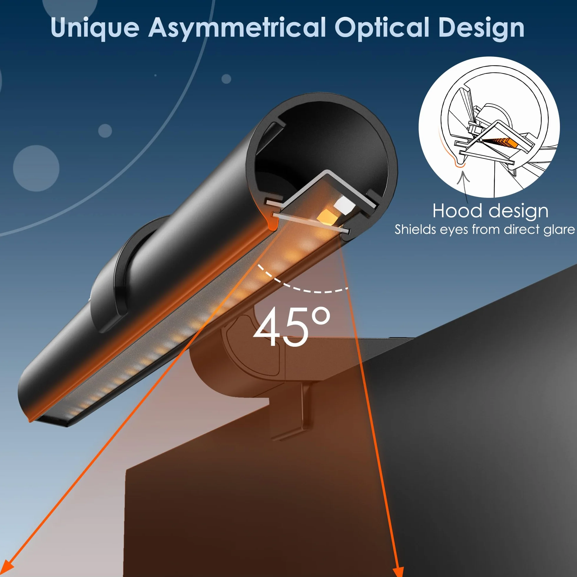 Quntis Lámpara Monitor con Retroiluminación, 51cm Luz Curva con Control Remoto, Protección Ocular Barra Luz para Hogar Oficina