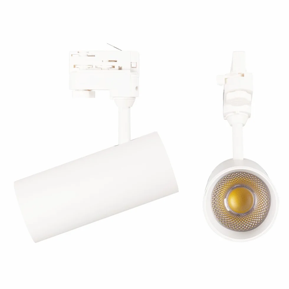 Foco de Carril Trifásico 30W COB Regulable Flicker Free Blanco CCT (Tonalidad Luz Regulable) 3000-6000ºK [1916-TL-30W-T-CCT] | Greenice
