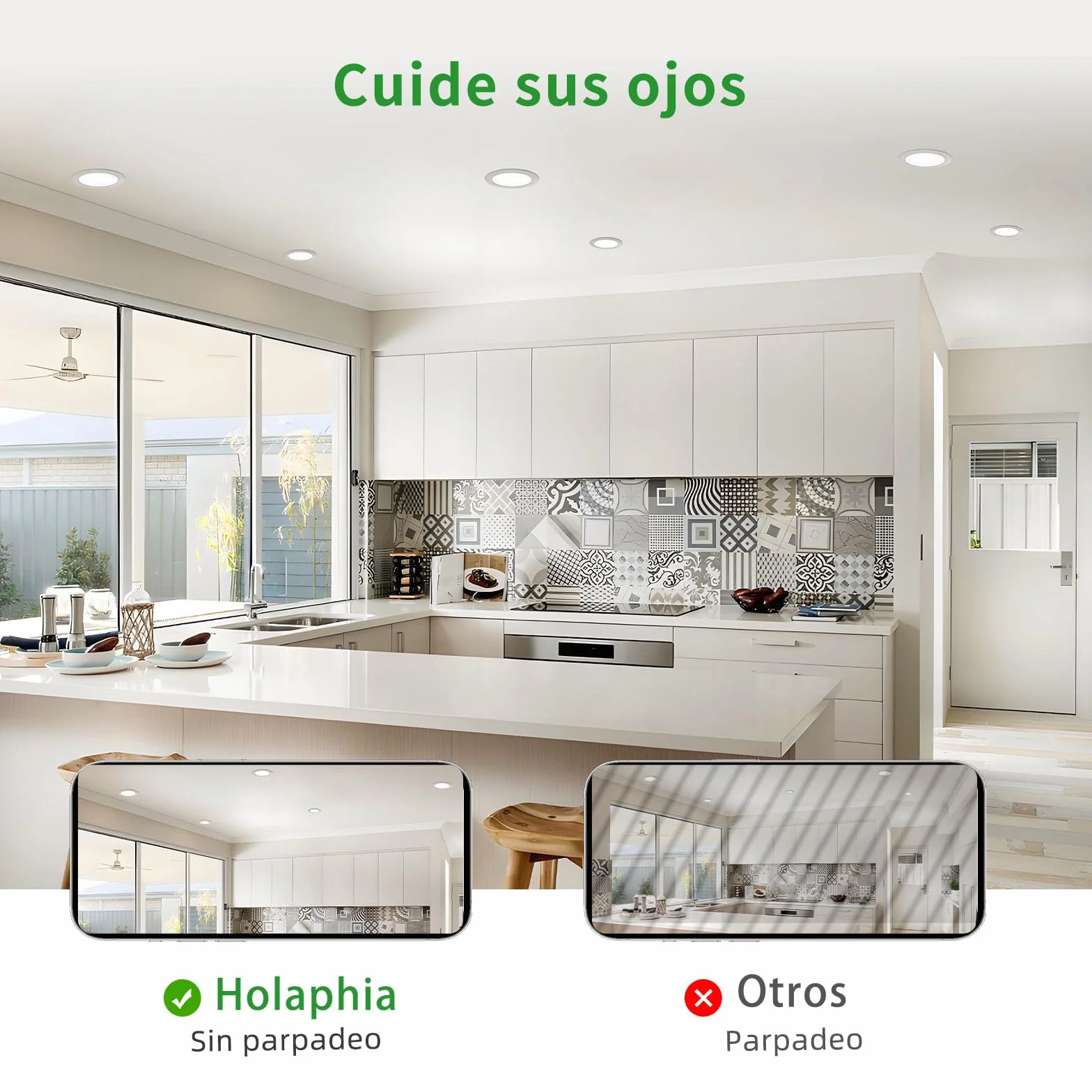Foco Empotrable LED 5W 450LM 4000K IP44 70-90MM Ojos de Buey