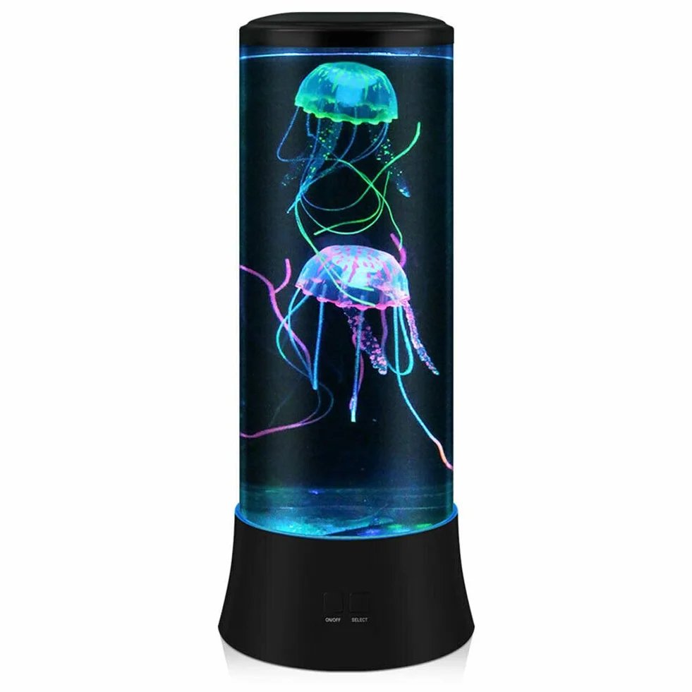 POYO LED Jellyfish Lava Lamp, 7 Color Adjustment, Decorative Atmosphere Light for Home Office